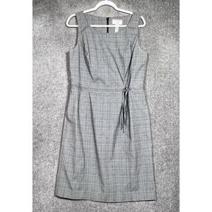 Covington Dress Womens Size 14 Gray Black‎ Blue Plaid Sleeveless Stretch Lined